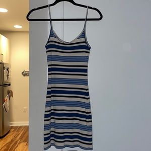 Brady Melville blue and white striped knit dress